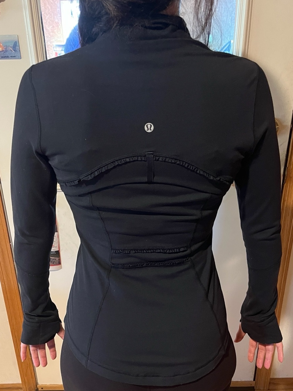 lululemon athletica Black Fitted Zip-Up Bomber Jacket